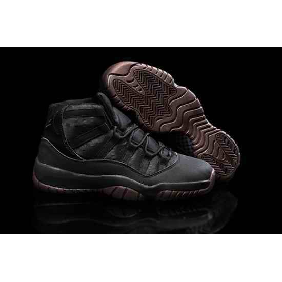 Air Jordan 11 Retro Men Shoes Black Black Brown bottom